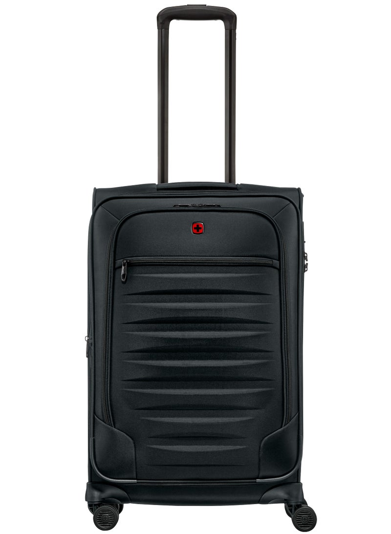 Wenger Checklite II 69 Cm 4-Double Wheeled Expandable Softside Check-In Luggage Trolley - Black - Image 1